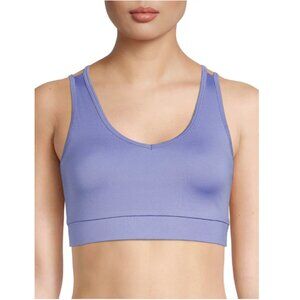 Avia Purple Sports Bra Womens Size L (12-14) Crisscross Back Medium Support NWT